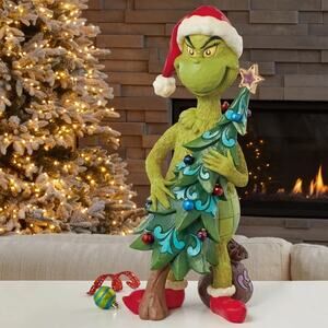 Holiday Grinch Stealing Tree Statue by Jim Shore